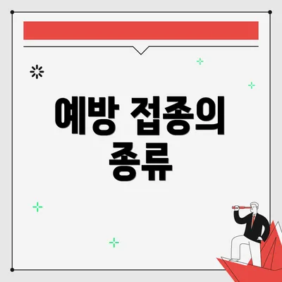 예방 접종의 종류