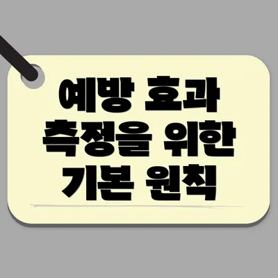예방 효과 측정을 위한 기본 원칙
