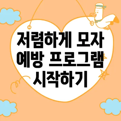 저렴하게 모자 예방 프로그램 시작하기