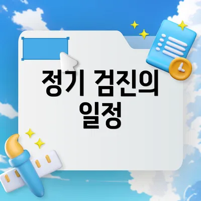 정기 검진의 일정