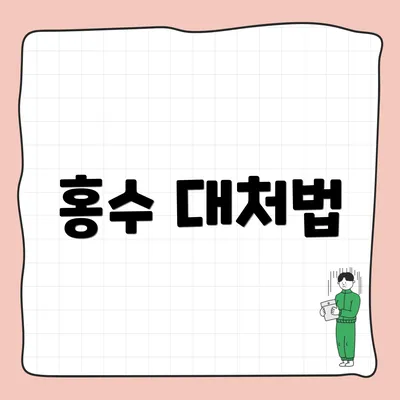 홍수 대처법
