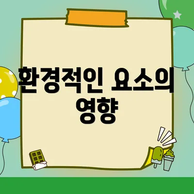 환경적인 요소의 영향