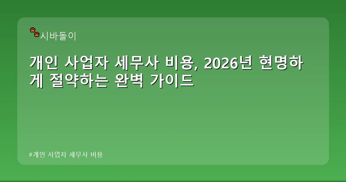 개인 사업자 세무사 비용 - didckswh.co.kr 캐릭터